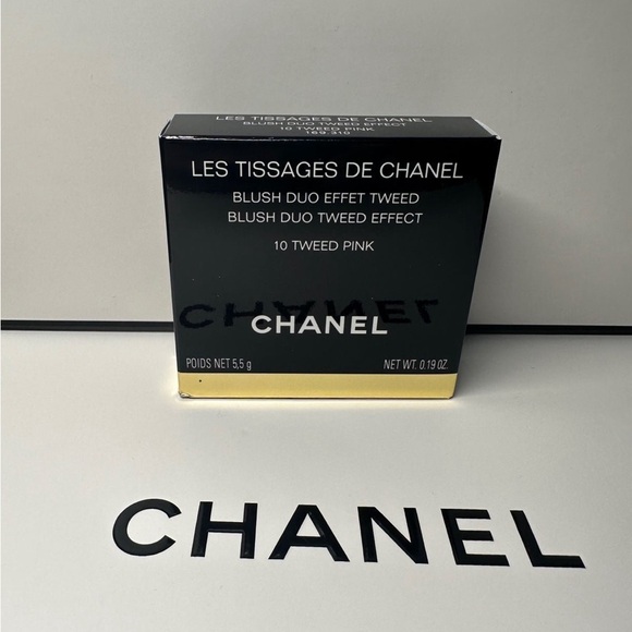 New CHANEL Les Tissages de Chanel Blush Duo Tweed Effect- 10 Tweed Pink - Picture 2 of 11